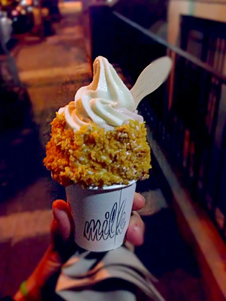 Snapdishの料理写真:Momofuku milk bar: cereal milk and toast & jam soft serve|ashley raeさん