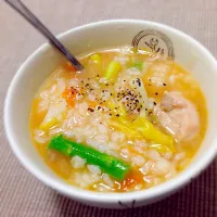 鶏肉のトマト雑炊|yaoさん