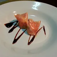 Snapdishの料理写真:Parma Ham and Cream Bel Paese Cheese with Italian vinegar|鄭文達さん