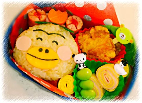 Snapdishの料理写真:ｷｬﾗ弁♪年少さんのはなかっぱ弁当(*^-^*)|るんさん