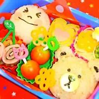 Snapdishの料理写真:ｷｬﾗ弁♪line弁当(*´ω｀*)|るんさん