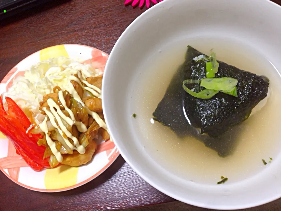 おにぎりおじやとネギ鳥味噌炒め|西中園 結さん