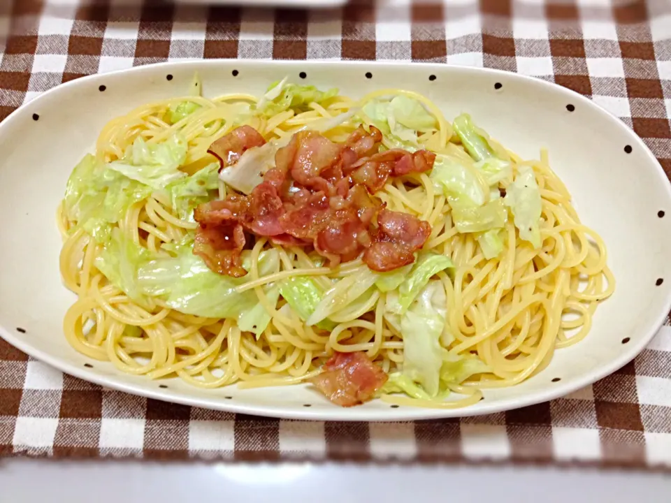 照り焼きベーコン、キャベツのペペロンチーノ|♡よっしー♡さん