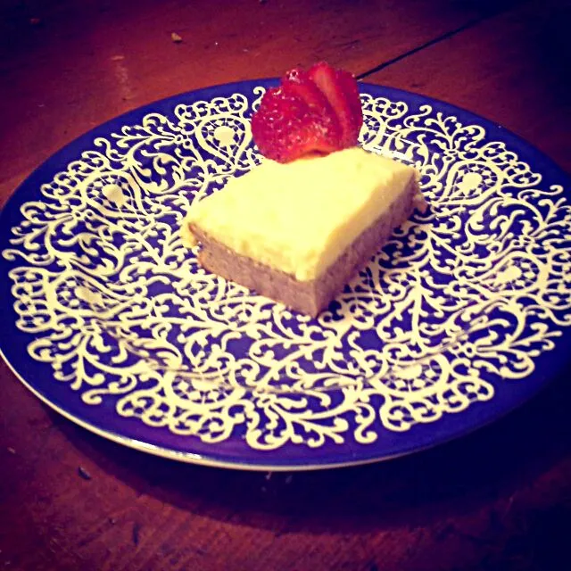 strawberry torte with champagne mousse|Austin Greenさん