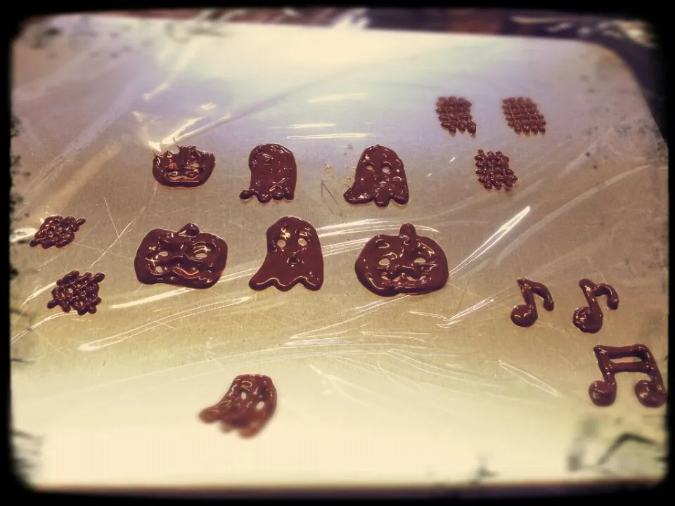 CHOCOLATE JACK-o'LANTERN Preparation for halloween's cake|Alley Catさん