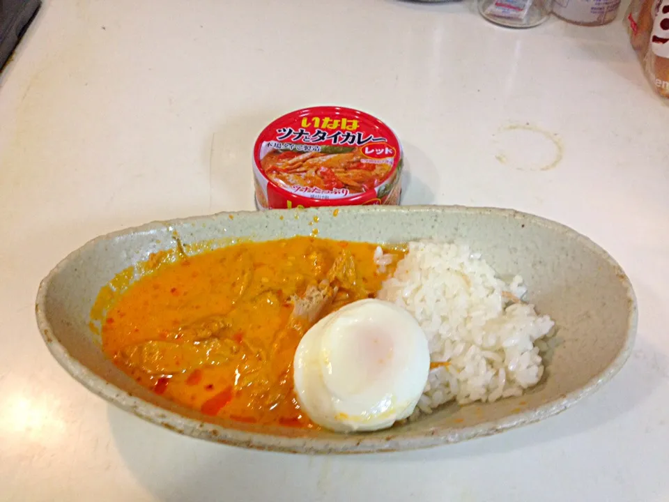 Snapdishの料理写真:イナバのツナタイカレー。肉じゃなくてもカレーは美味しい。しかも激安、、、|Safty Foodsさん