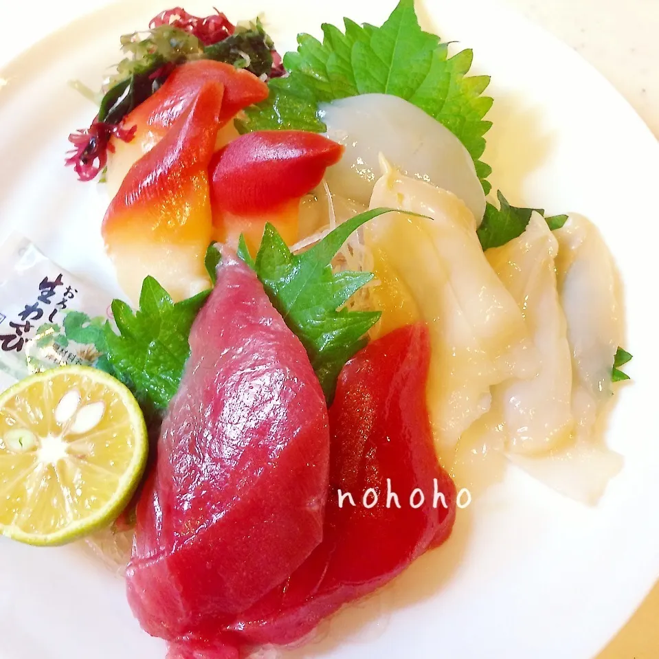 マグロと貝のお刺身|nohohoさん