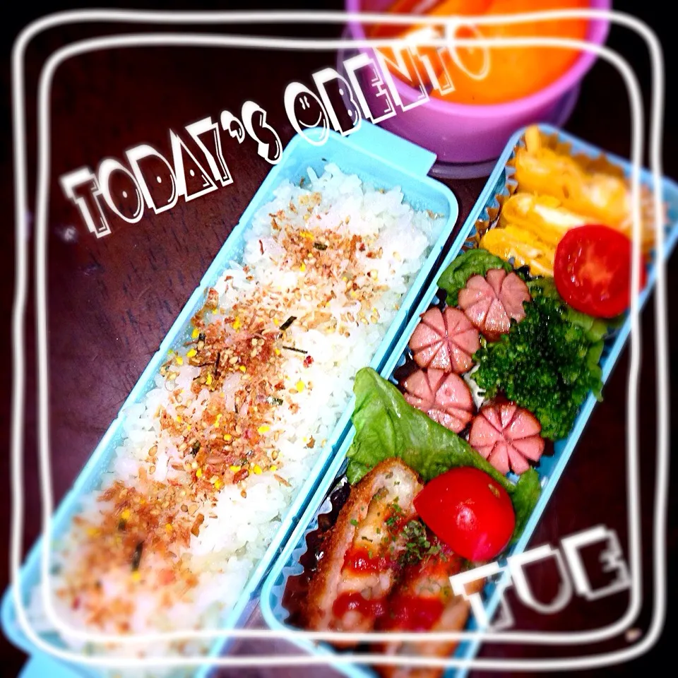 中1娘のお弁当❤︎クリームコロッケお弁当\(ϋ)/\(ϋ)/♩|Ayaka Shimbashiさん