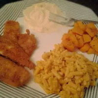 Fried Sole Fillets, Mac & Cheese, & Roasted Butternut Squash|Mommy Go Luckyさん