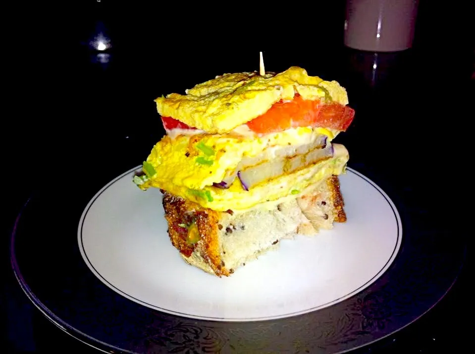 Fried egg and eggplant sandwich|Mel2711さん