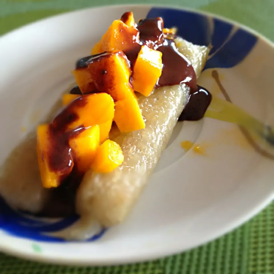 Sticky rice with mango n chocolate|willzさん