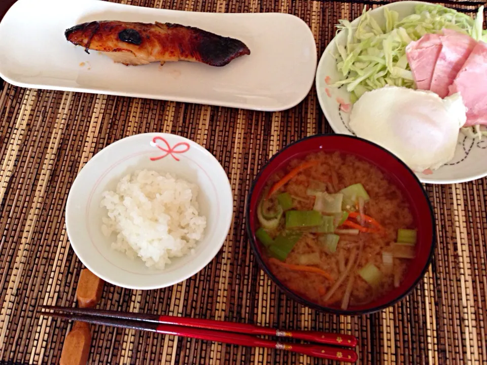 銀ダラ朝ごはん|ぷわこさん