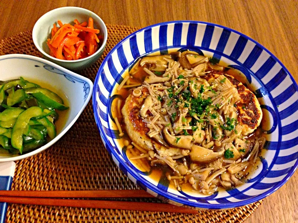 豆腐ハンバーグきのこあんかけ|ゆうこさん