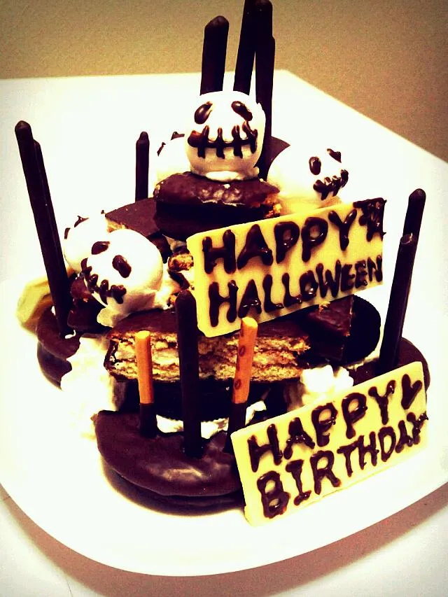 ちょこぱいHalloween＆birthdayけーき|まきさん