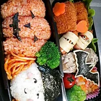 Snapdishの料理写真:ハロウィンキャラ弁|Hukuhara Tomokoさん