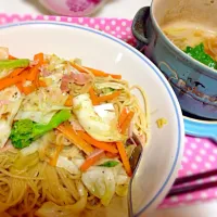 アンチョビパスタと野菜スープ|Nanaさん