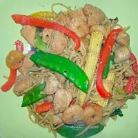 chicken and prawn stir fry|Bianca Sanchez Ismaillさん