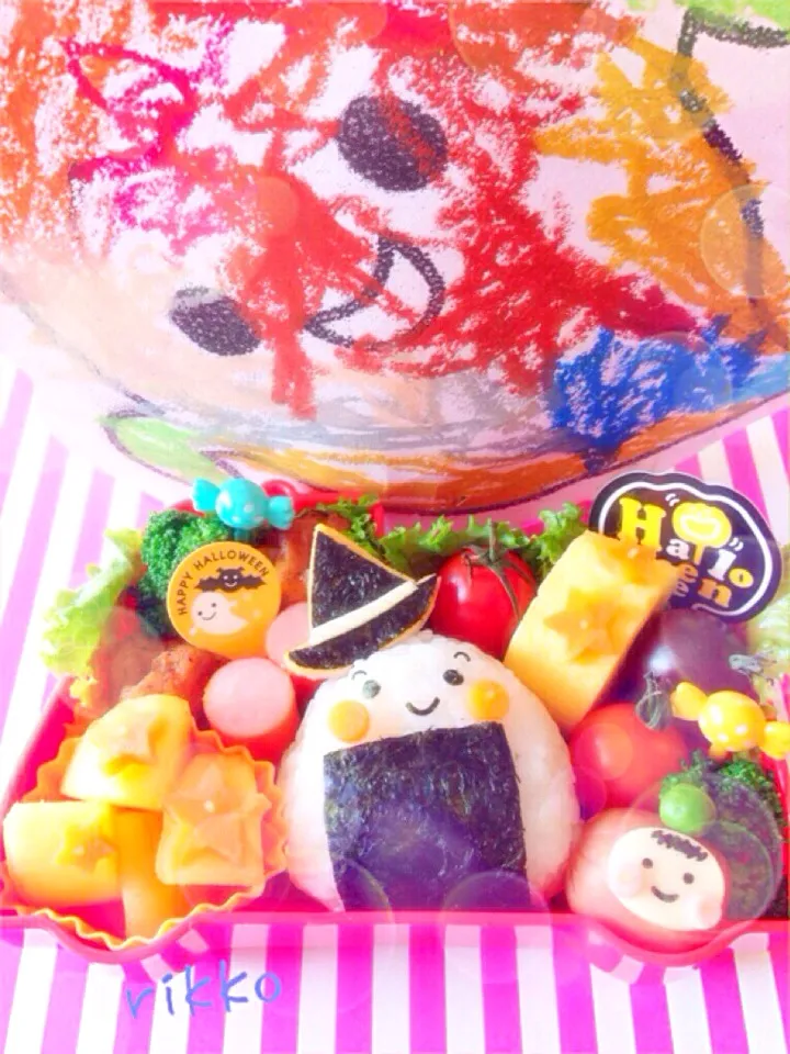 Snapdishの料理写真:💛おばけの魔女っこ弁当👻ハロウィン弁当最終回💛|rikkoさん