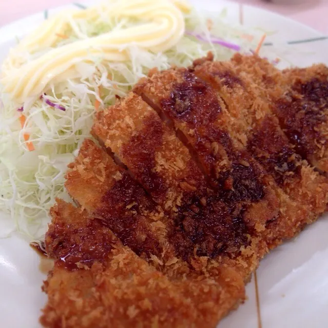 豚肉味噌挟みカツ at 社員食堂|さるさん