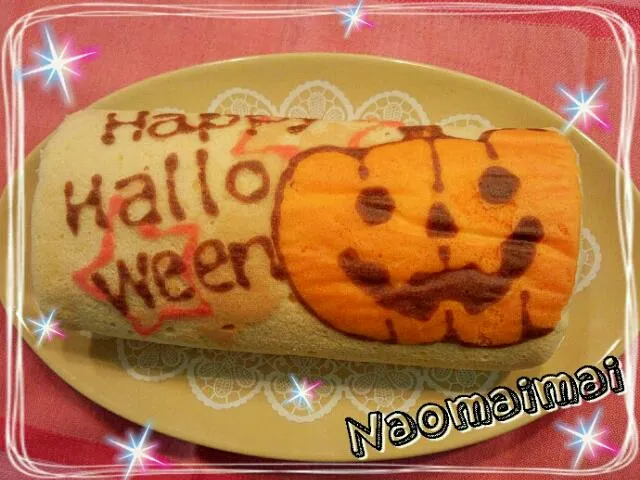 Happy Halloween ☆ カボチャクリームロール|Naomaimaiさん