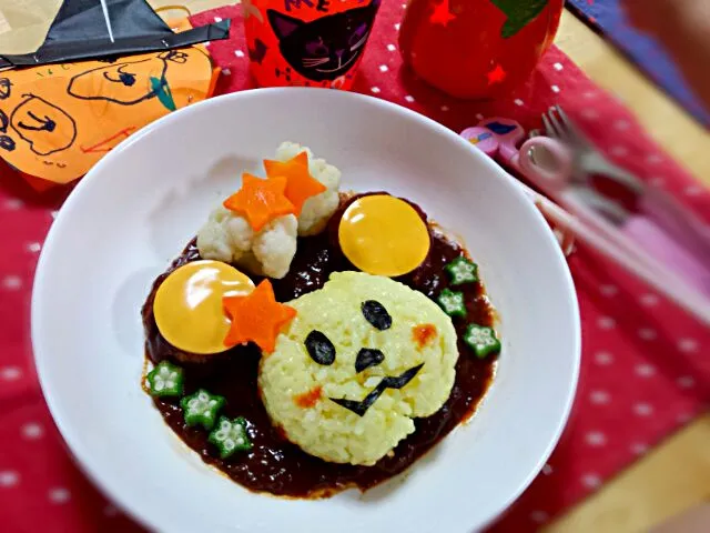 姫ご飯。ハロウィンプレート(´ω｀)|りえっぴさん