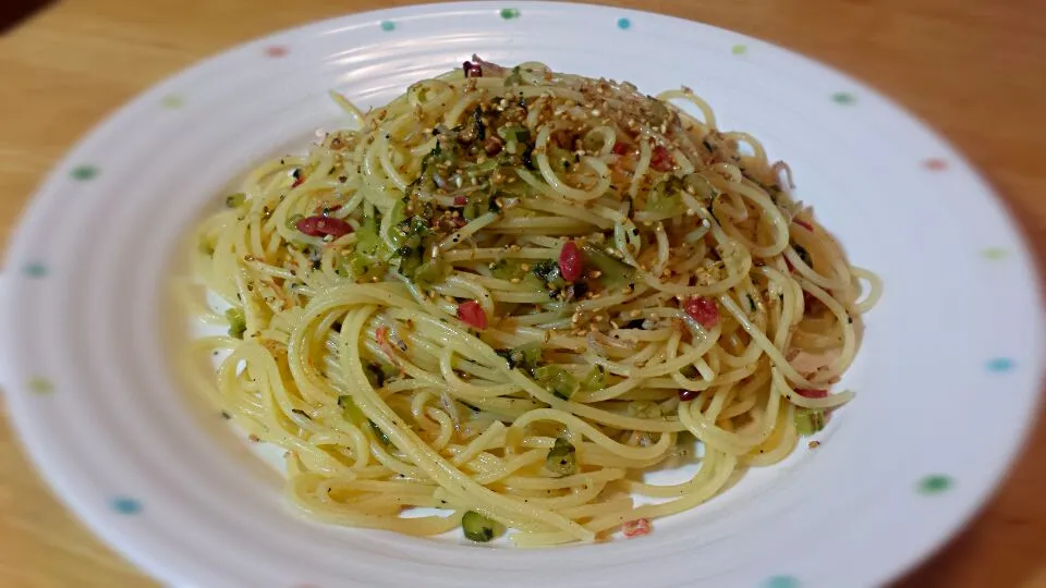 カリカリ梅＆じゃこ＆野沢菜パスタ！|中村繁之さん