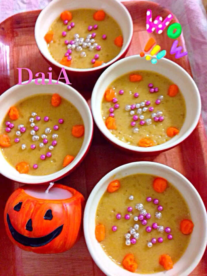 Snapdishの料理写真:まあやさんの柿🎃プリン🍮♡|♥DaiA♦さん