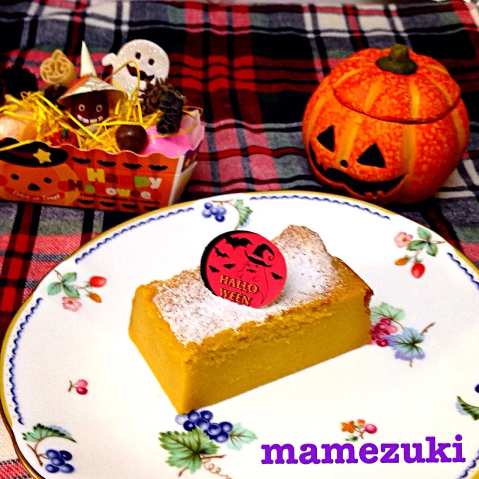 Snapdishの料理写真:ひろりんさんの料理 かぼちゃプリン風🎃パンプキンケーキ♡|ヒロヾ(๑╹◡╹)ﾉ"さん