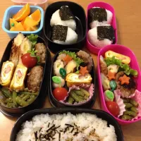 Snapdishの料理写真:小学生遠足弁当＆ダンナ弁当|りこひまさん