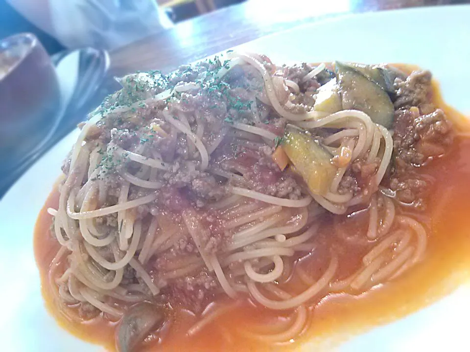 茄子と挽き肉のトマトソースパスタ☆|たーささん