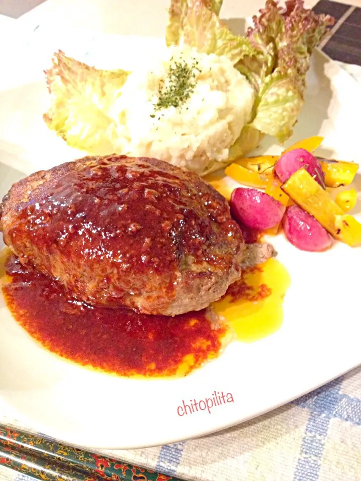 Hamburger steak|chitopilitaさん