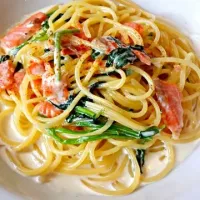 😆Creamy Salmon Pasta my favorite 😆|♪NC⇜さん