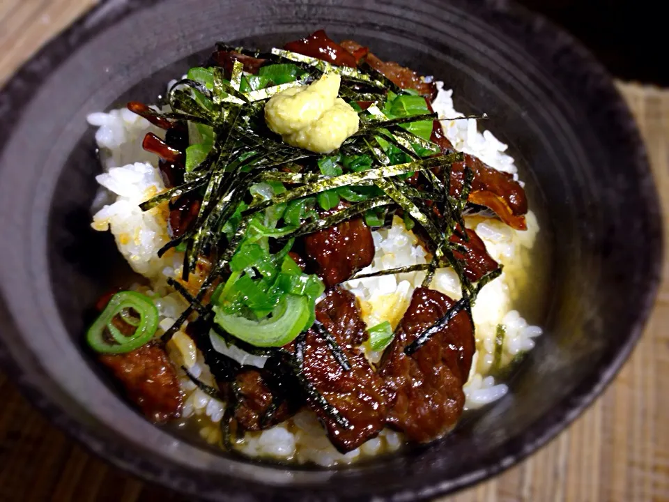 ○肉佃煮のだし茶漬け|あつしさん