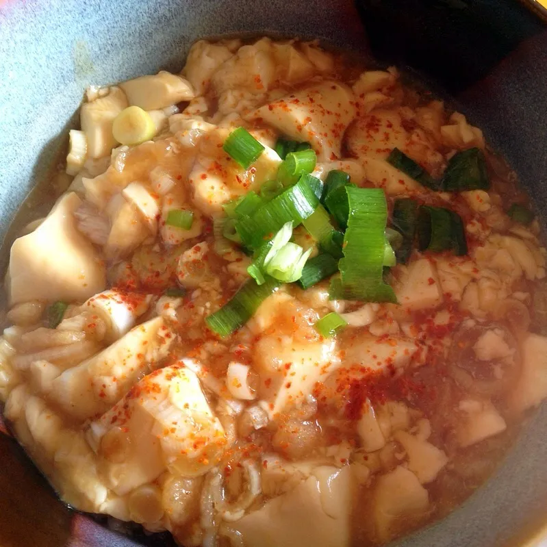 豆腐と天かすのふわとろ丼|カウンター嬢さん