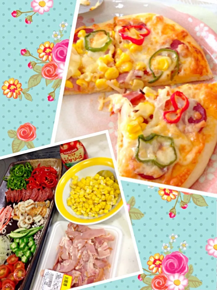 お昼はピザ🍕💛11月3日昼ごはん💛|こころさん