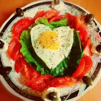 Snapdishの料理写真:Eggs with vegies and olives