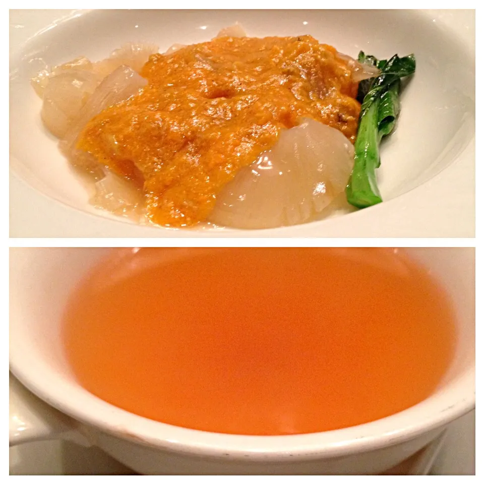 Braised superior sharks fin with hairy crab roe accompanied with superior soup|Nicholas Tayさん