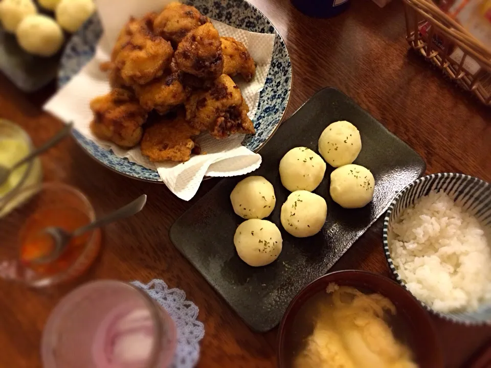 マッシュポテトと唐揚げ|まおまおさん