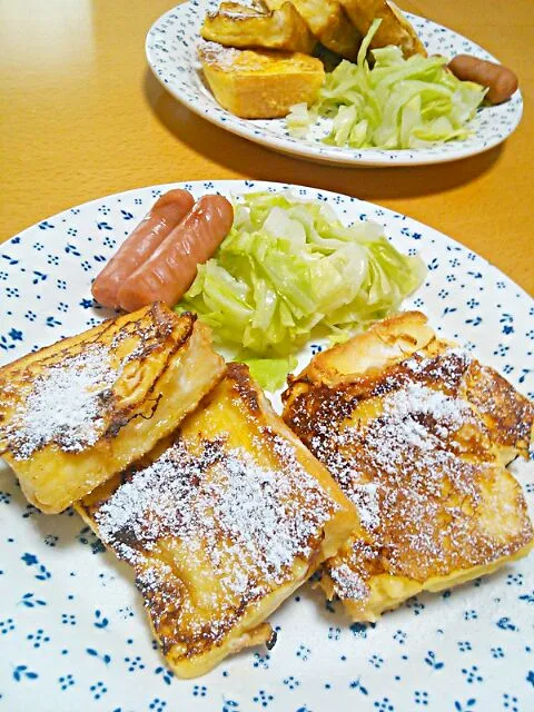 フレンチトースト朝ご飯|ちひろさん