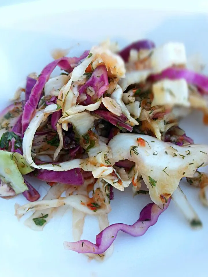 Roasted Garlic and Apple Cider Coleslaw|Dustin Stairさん