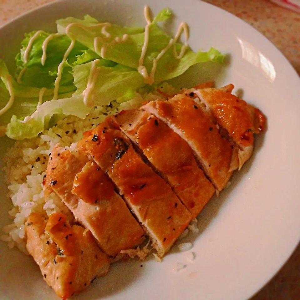 鶏の香味焼き バターライス|はやしさん