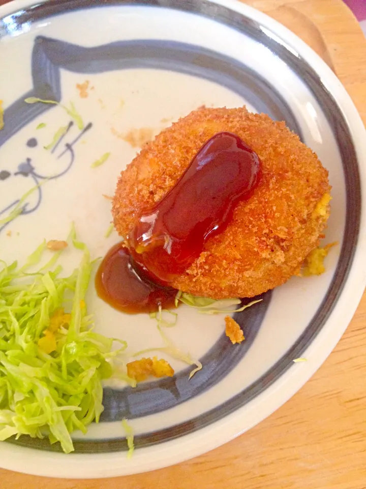 The curry croquette which my mother made|mahalonさん