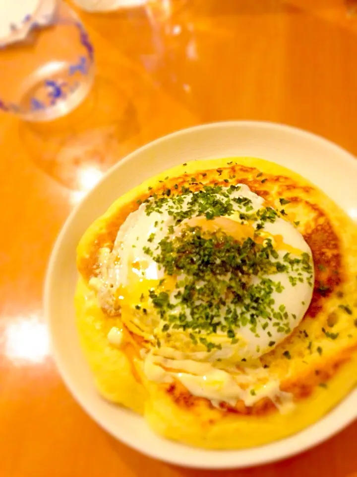 お好み焼き風ホットケーキ|こがちょこさん