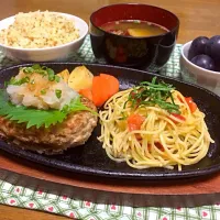 豆腐ハンバーグwith和風パスタ|ユウコさん