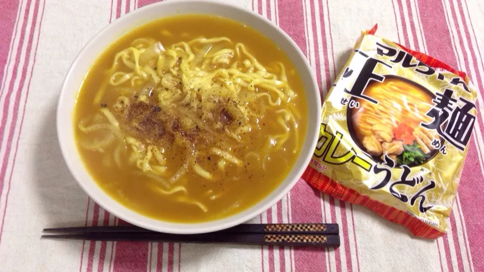 Snapdishの料理写真:マルちゃん正麺カレーうどん|Naoya Ishiharaさん