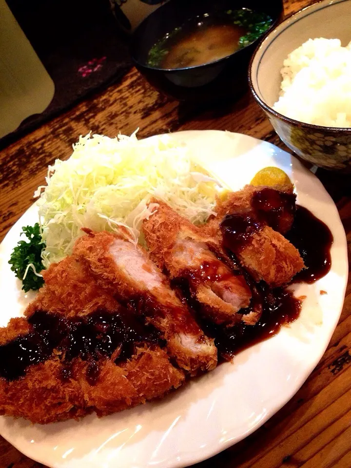 ✨超うまロースカツ定食っ✨|中さんさん