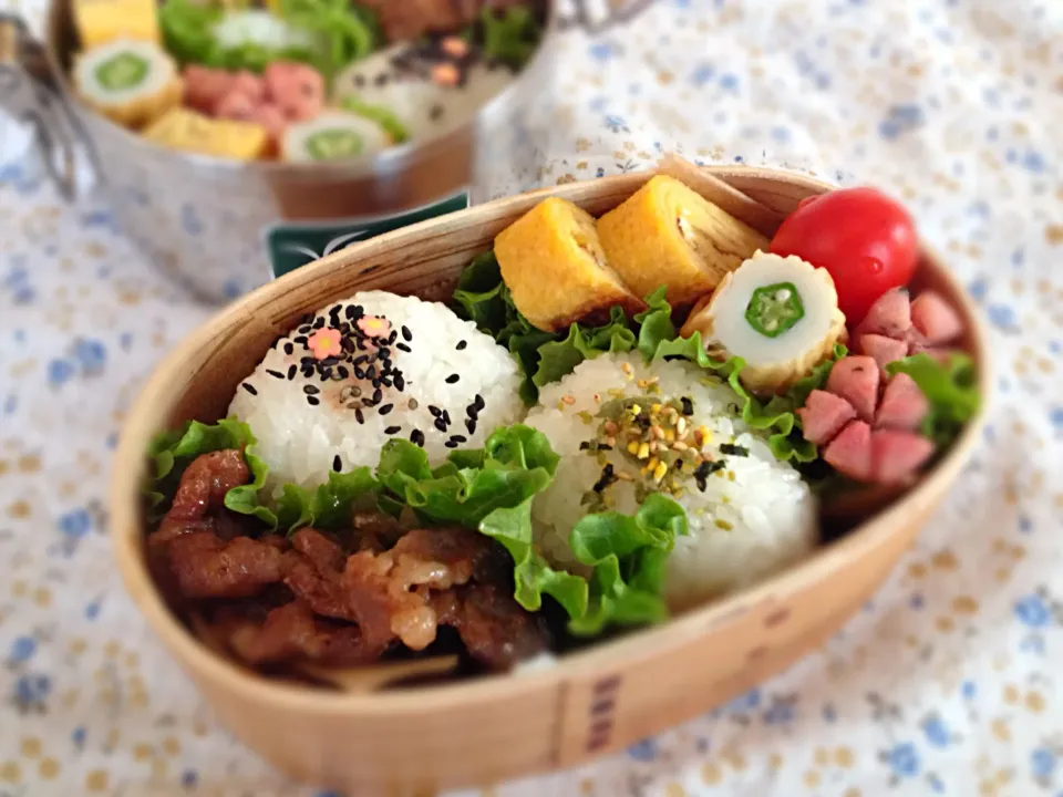 11月5日 豚肉の甘辛焼きと小結のお弁当|かとっちみゆさん