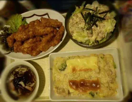 Snapdishの料理写真:晩ご飯(๑•ω-๑)♥|ちょこさん