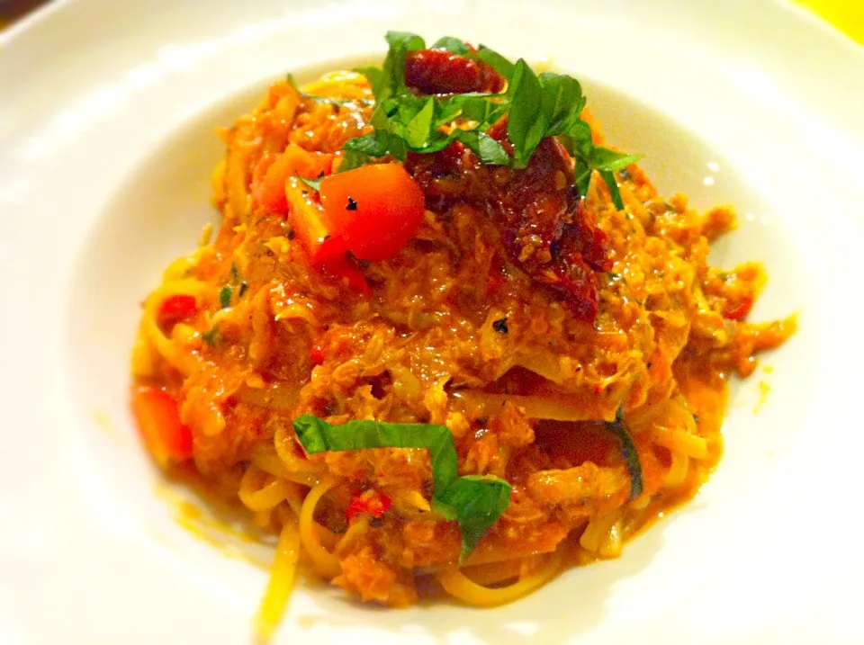 crabmeat linguine|mystiqueさん