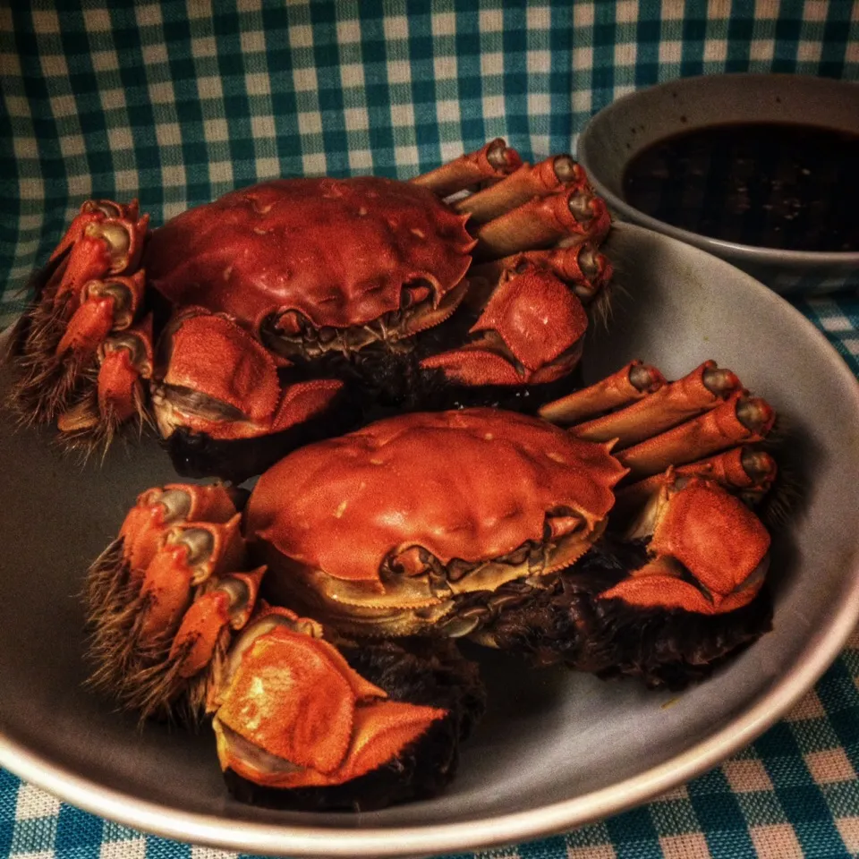 Snapdishの料理写真:清蒸太湖大闸蟹|味食菌さん